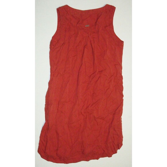 New Womens NWT PrAna L Talton Dress Pockets Patina Red Buttons Soft Sleeveless - Picture 9 of 10